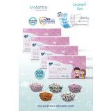Melantis Meltblownlu 3 Katlı Telli Cerrahi Maske Kız Çocuk 4 Kutu = 200 Adet Renkli