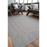 Melaris Halı Berena Naturel Jüt Halı Örme Kilim Sisal Hasır Halı Mutfak Balkon Halısı - 200 x 290 cm - Gri