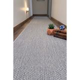 Melaris Halı Cehu Yolluk Naturel Jüt Halı Örme Kilim Sisal Hasır Halı Mutfak Balkon Halısı - Gri - 100 x 300 cm