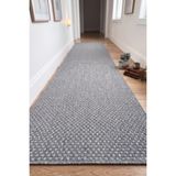 Melaris Halı Cehu Yolluk Naturel Jüt Halı Örme Kilim Sisal Hasır Halı Mutfak Balkon Halısı - Gri - 80 x 200 cm