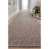 Melaris Halı Cehu Yolluk Naturel Jüt Halı Örme Kilim Sisal Hasır Halı Mutfak Balkon Halısı - Vizon - 120 x 300 cm