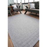 Melaris Halı Celesta Naturel Jüt Halı Örme Kilim Sisal Hasır Halı Mutfak Balkon Halısı - 120 x 170 cm - Gri
