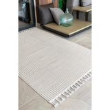 Melaris Halı Korya Yumuşak Örgü Bukle Modern Dokuma Halı Çocuk Oturma Odası Halısı Salon Mutfak Halısı - Beyaz - 160 x 230 cm