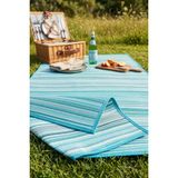 Melaris Halı Melaris Plaj Karavan Halısı Hasır Kilim Katlanabilir Halı Balkon Teras Bahçe Kamp Halısı - 180 x 270 cm - Turkuaz