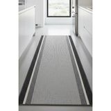 Melaris Halı Mutfak Halısı Yıkanabilir Yolluk Kaymaz Taban Dokuma Paspas - Antrasit - 80 x 200 cm