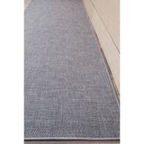 Melaris Halı Yolluk Milla Naturel Jüt Halı Örme Kilim Sisal Hasır Halı Mutfak Balkon Halısı - Gri - 80 x 150 cm