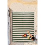 Melaris Plaj Karavan Halısı Hasır Kilim Katlanabilir Halı Balkon Teras Bahçe Kamp Halısı - 150 x 210 cm - Haki Yeşil