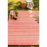 Melaris Plaj Karavan Halısı Hasır Kilim Katlanabilir Halı Balkon Teras Bahçe Kamp Halısı - 180 x 270 cm - Renkli