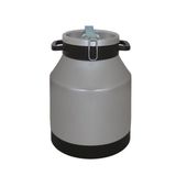 Melasty Süt Sağma Makinesi Alüminyum Süt Güğümü (10 Litre İki Kulp-Tek Saplı Kapaklı Dar Ağız)