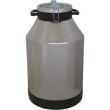 Melasty Süt Sağma Makinesi Alüminyum Süt Güğümü (30 Litre İki Kulplu Kapaklı Dar Ağız)