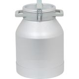 Melasty Süt Sağma Makinesi Alüminyum Süt Güğümü (50 Litre Iki Kulplu Kapaklı Geniş Ağız)