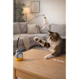 Melby Çift Modlu Kedi Oyuncağı Sabit ve El Esnek Çubuklu Yere Yapışan Kedi Oyuncağı