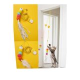 Melby Kendinden Yapışkanlı Kedi Oyun Oltası Kedi Oyuncağı Yapışkanlı Eğitici Tüylü Oyuncak