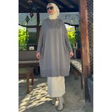Melda Triko Tunik Gri