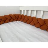 Meleğin Işıklı Topları 190 cm 3'lü Örgü Koruma / Beşik - Yatak Koruyucu - Tarçın