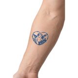 Melek Çocuk Kalp Yarı Kalıcı El boyun Bilek için aylık Geçici Dövme 12x7 cm