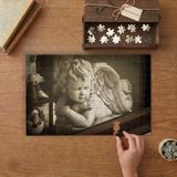 Melek Heykeli - Angel Tasarımı 240 Parça Ahşap Puzzle Ahşap Kutuda MP04118