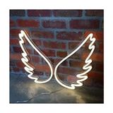 Melek Kanadı - Kelebek - Neon LED Dekoratif Duvar Yazısı Aydınlatması Gece Lambası - Beyaz