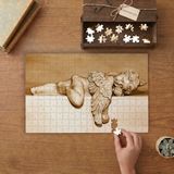 Melek Kanatlar Heykel Tasarımı 240 Parça Ahşap Puzzle Ahşap Kutuda MP04084