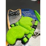Melek Kanatlı Kedi Göğüs Tasması Gezdirme Ipi Takım Ayarlanabilir Yeşil Renk