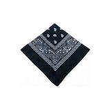 Melek Kare Bandana Fular - Standart - Siyah
