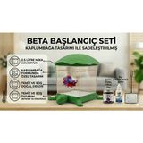 Melek Pet Ev ve Ofis Için Tasarım Beta Akvaryum Seti - 2.5 Litre Kırılmaz Mika - Pembe