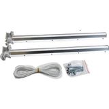 Melek Yapı Küpeşte Alüminyum Balkon Çamaşırlık Kurutmalık - Gümüş - Gri - 4*4CM