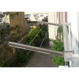 Melek Yapı Küpeşte Alüminyum Balkon Çamaşırlık Kurutmalık - Gümüş - Gri - 6*2.5CM