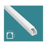 Melek Yapı Yapışkanlı Kablo Kanalı 1 mt - Beyaz - 12x12 cm
