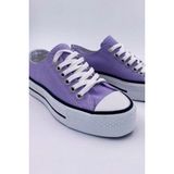 Melen Shoes Skywalk Keten Lila Yüksek Taban Sneaker Spor Ayakkabı