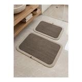 MELENA CARPET Premium Peluş Jüt Kenar Detaylı Kaymaz Taban 2’li Banyo Paspası Seti 90x60 & 50x70