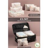 Meleni Baby 6'lı Bavul Valiz İçi Organizer Set - Anne Bebek Hastane Çıkış Çantası Düzenleyici - Seyahat Çantası