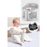 Meleni Baby Bebek Banyo Oturağı - Vakum Tabanlı Bebek Mama Oturağı Gri