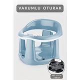 Meleni Baby Bebek Destekli Banyo Oturağı - Vakum Tabanlı Bebek Mama Oturağı - Mavi