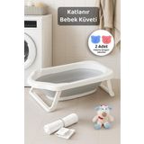 Meleni Baby Katlanır Akordiyon Gri Bebek Banyo Küveti