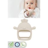 Meleni Baby Silikon Bebek Diş Kaşıyıcı - Diş Kaşıma Eldiveni Yenidoğan Dişlik Bej