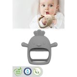Meleni Baby Silikon Bebek Diş Kaşıyıcı - Diş Kaşıma Eldiveni Yenidoğan Dişlik Gri