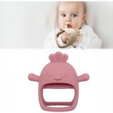 Meleni Baby Silikon Bebek Diş Kaşıyıcı - Diş Kaşıma Eldiveni Yenidoğan Dişlik Pembe - Siyah - Plastik