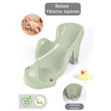 Meleni Baby Vakum Tabanlı Bebek Yıkama Banyo Aparatı - Bebek Yıkama Koltuğu Küvet Oturağı - Yeşil