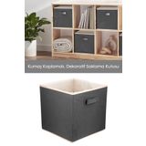 Meleni Home 1 Adet Dolap içi Düzenleyici - Çamaşır Oyuncak Saklama Kutusu Sepet Organizer 30x30x30 cm