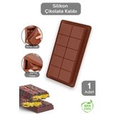 Meleni Home 1 Adet Dubai Çikolatası Kalıbı - Büyük Tablet Çikolata Kalıbı Silikon Kalıp