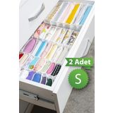 Meleni Home 11 X 41 X 12 Cm S 2 Adet 11 Bölmeli Çok Amaçlı Akordiyon Çekmece Ve Dolap Içi Düzenleyici