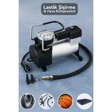 Meleni Home 150 Psi Araç Lastik Hava Kompresörü - Çakmaklık Girişli Göstergeli Metal Gövdeli Oto Şişirme Pompası - Hepsi