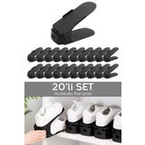 Meleni Home 20'li Tekli Ayarlanabilir Ayakkabı Rampası - Dolap İçi Ayakkabı Düzenleyici Organizer