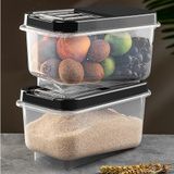 Meleni Home 2'li Set 7,5 Lt Bakliyat Saklama Kabı - Kayar Kapaklı Erzak Saklama Kabı Un Kabı Antrasit Multi Box
