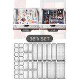 Meleni Home 36 Parça Mega Set Modüler Makyaj Organizer - Takı Aksesuar Düzenleyici Set Siyah