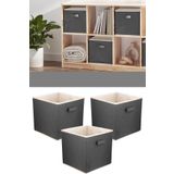 Meleni Home 3'lü Dolap Içi Düzenleyici, Çamaşır Oyuncak Saklama Kutusu Sepet Organizer 33x30x30