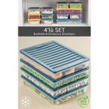 Meleni Home 4'lü Buzdolabı Organizer Mikrodalga Ve Difrize Uygun Saklama Kabı Petrol 4 X 2400 Ml Çok Renkli