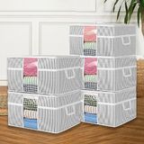 Meleni Home 5'li Mega Boy Pencereli Yorgan Hurcu - Yastık Yorgan Düzenleyici Saklama Hurcu 75 x 40 x 40 cm