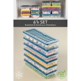 Meleni Home 6'lı Buzdolabı Organizer Mikrodalga Ve Difrize Uygun Saklama Kabı Petrol 6 X 1170 Ml